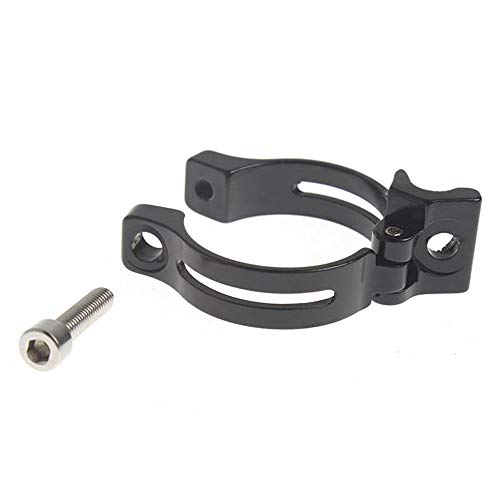 N-K Cambio de marchas ligero para bicicleta con clip de aleación y bielas para soldar adaptador de abrazadera para bicicleta en color negro. Útil y práctico.