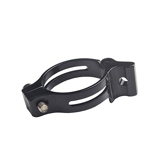 N-K Cambio de marchas ligero para bicicleta con clip de aleación y bielas para soldar adaptador de abrazadera para bicicleta en color negro. Útil y práctico.