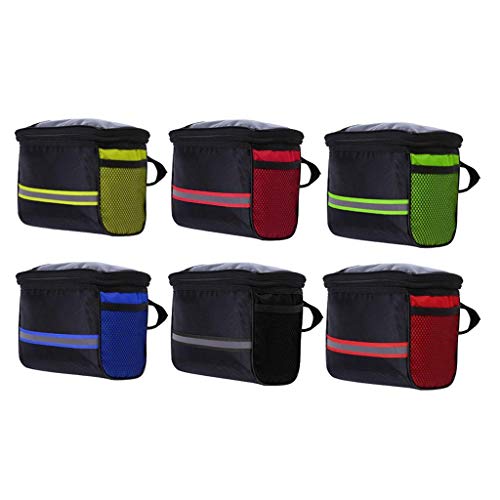 #N/A 6X Bike Handlebar Bag Storage Basket Holder Tubo Delantero De Viaje Tira Reflectante