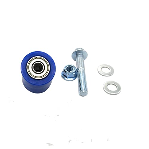 Namvo 2 tensores de cadena para motocicleta, 8 mm, guía con tornillo, para motor Banshee YFZ 350, color azul