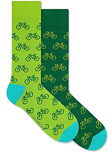 Nanushki - Calcetines unisex divertidos y locos para ciclismo, Todo el año, Hombre, color Tour De Green, tamaño 40/43 EU