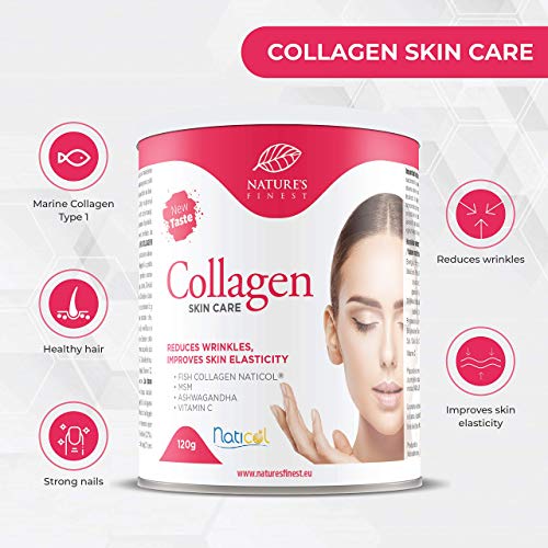 Nature's Finest Colágeno SkinCare con Naticol®, MSM, Vitamina C y Ashwagandha | Mezcla de bebida patentada para una piel luminosa sin arrugas | Péptidos hidrolizados para una absorción óptima