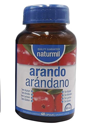 Naturmil Arándano rojo 60 capsulas 11.700 mg + Vitamina C por capsula ALTA CONCENTRACIÓN, previene y alivia las infecciones urinarias, fuente de vitamina C, mejora la salud de tus riñones