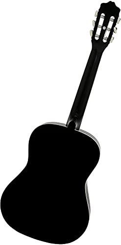 NAVARRA NV12 guitarra clásica 4/4 negro, bolsa/Gig Bag, 2 púas