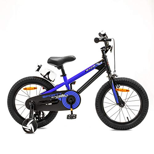 NB Parts - Bicicleta infantil para niños y niñas, BMX, a partir de 3 años, 12 pulgadas / 16 pulgadas, color azul mate, tamaño 16