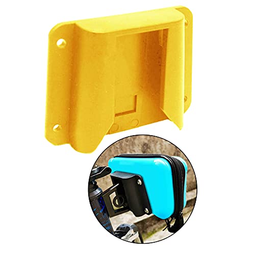 NC ABS Bicicleta Bicicleta Delantera Bolsa Portador Bloque Adaptador de Montaje Soporte portabultos Cubierta Apta para Bicicleta Plegable Brompton - Amarillo