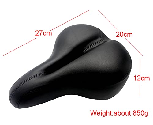 N\C Bike Saddle Comfortable Thicken Soft Seat Sponge Big Cushion with Warning Taillight MTB Mountain City Bike Saddle