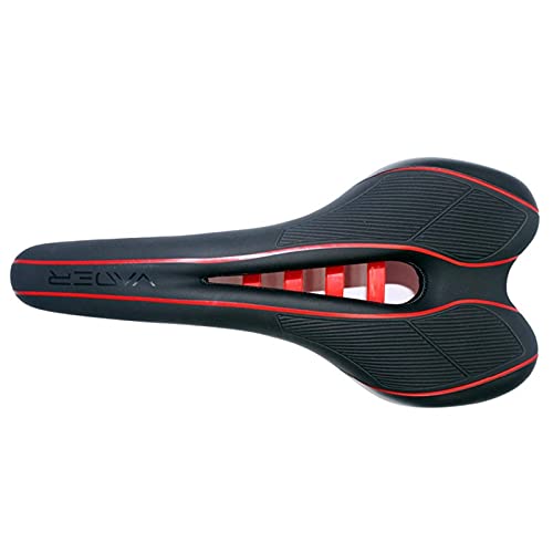 N\C Synthetic Leather Steel Rail Hollow Breathable Gel Soft Cushion Road Silicone MTB Bike Bicycle Cycling Seat Saddle Bike Saddle