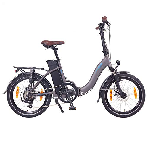 NCM Paris Bicicleta eléctrica Plegable, 250W, Batteria 36V 15Ah • 540Wh, 20” (Gris)