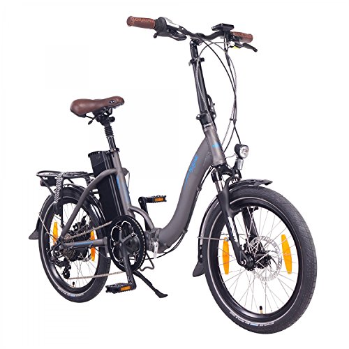 NCM Paris Bicicleta eléctrica Plegable, 250W, Batteria 36V 15Ah • 540Wh, 20” (Gris)