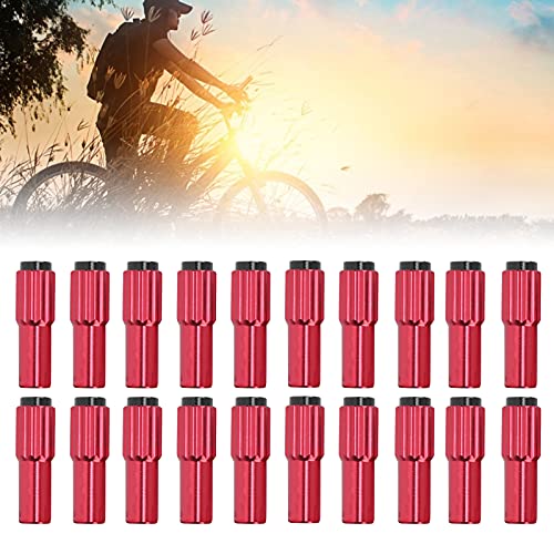 needlid Tornillos de Cable de Bicicleta, Conector de Cable de Bicicleta de Aleación de Aluminio Tratamiento de Acabado Secundario para Bicicleta de Rueda Pequeña para Bicicleta de Montaña(Rojo)