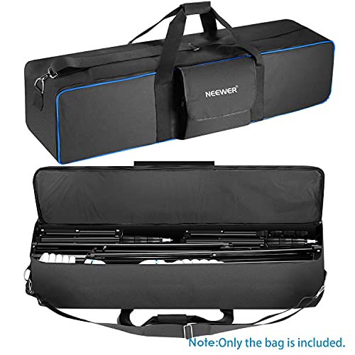 Neewer Bolsa de Transporte Estudio Fotografía 107x23x25cm para Hombro y Mango para Soporte de Luz, Trípode, Paraguas, Monolight, Luz LED, Flash y Otros Accesorios (Azul)