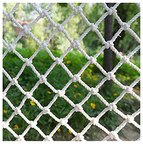 Negal Safety Net Cat Safety Net Balcon Protección Net Cerca Decorativa Cerca Net para Niños Color Blanco Deportes Protección De Campo Red Net Durable Barandilla Escaleras Red(Size:1 * 2m（3 * 7ft）)