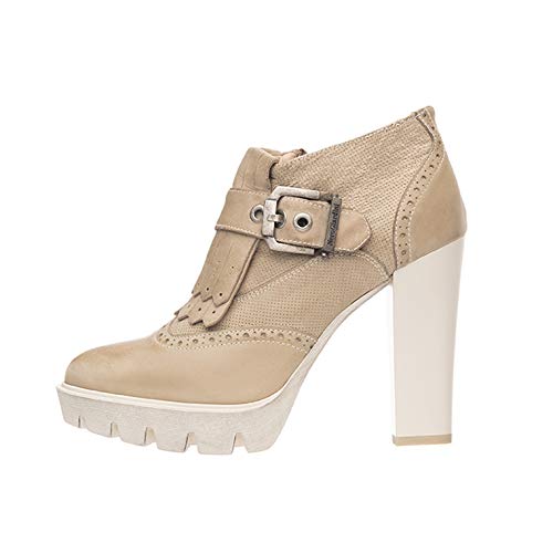 NeroGiardini P717100D Botines Mujer De Piel - Champagne 40 EU