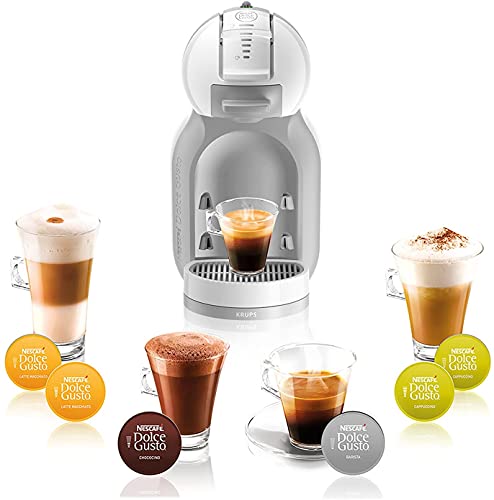 Nescafé Dolce Gusto Mini Me S Krups KP1201. Cafetera de cápsulas, 15 bares de presión, capacidad 0.8L, bebidas frías o calientes, modo Eco, Play&Select, Thermoblock, 35 tipos café