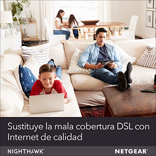 NETGEAR Router 4G sim MR1100, Nighthawk Modem 4G e Router sim, Puerta Ethernet, Velocidad de hasta 1 Gbps