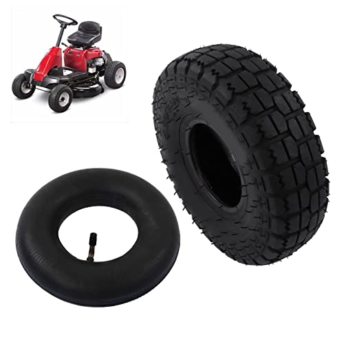 Neumático de goma para scooter, juego combinado de tubo interior de neumático de 4.10/3.50‑4in, multiusos para camiones de mano, carretillas, remolques de patio