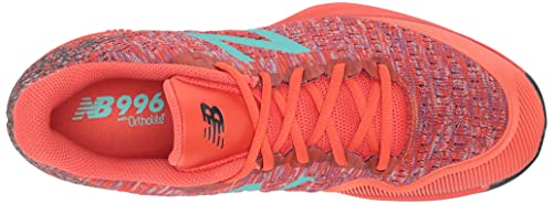 New Balance 996 V4 Clay Court, Zapatos de Tenis Hombre, Ghost Pepper Black-Picea, 44 EU