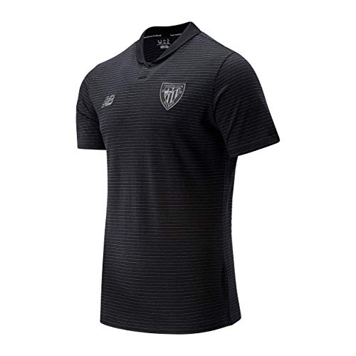 New Balance Athletic Club Polo Travel Viaje Hombre ACB, Negro, M