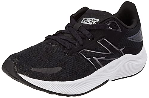 New Balance Boy's FuelCell Propel V3 Running Shoe, Black/White/Black Metallic, 7 Wide Big Kid