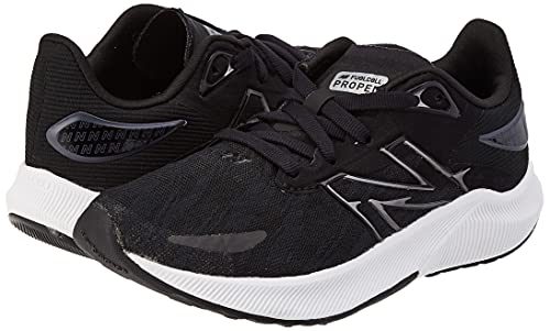 New Balance Boy's FuelCell Propel V3 Running Shoe, Black/White/Black Metallic, 7 Wide Big Kid