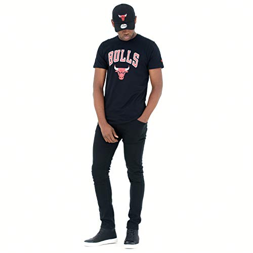 New Era Chicago Bulls Blk Camiseta de Béisbol, Sin género, Multicolor, M