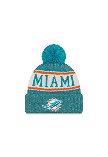 New Era NFL Miami Dolphins Authentic 2018 Sideline Sport Bobble Knit