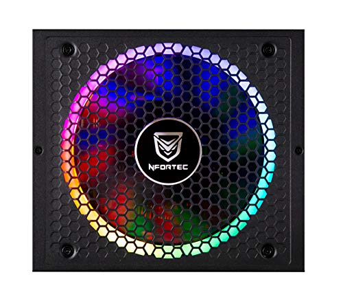 Nfortec Sagitta Fuente de alimentación 80 Plus Gold 650W Full Modular con Retroiluminación RGB en Diferentes Efectos y Colores