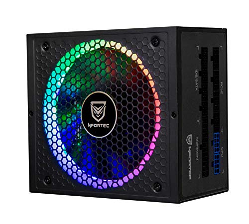 Nfortec Sagitta Fuente de alimentación 80 Plus Gold 650W Full Modular con Retroiluminación RGB en Diferentes Efectos y Colores