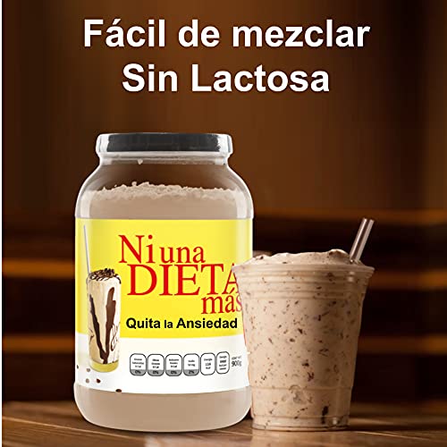 NI UNA DIETA MÁS Reduce el Abdomen con Proteína para Quitar la Ansiedad por Comer (para Niños y Adultos) sabor chocolate