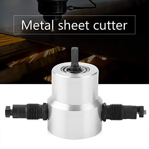 Nibbler Cutter - Herramienta de corte de metal, Power Drill Nibbler, Double Head Metal Cutter for reparación de automóviles Mantenimiento