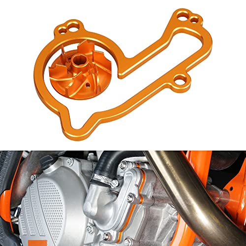 NICECNC Orange De Gran tamaño Enfriador de Impulsor de Bomba de Agua Compatible with KTM 250 350 SXF EXCF 350 XCF-W 250 350XCF HQV FC FE250 350 FX350 gasgas 6061 Aluminum CNC Machined