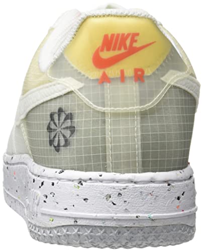 Nike Air Force 1 Crater, Zapatillas de bsquetbol Mujer, Blanco, Blanco y Naranja, 39 EU