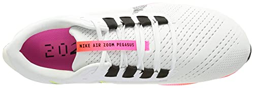 Nike Air Zoom Pegasus 38 T, Zapatillas para Correr Hombre, White/Black-Football Grey-Pink, 45 EU