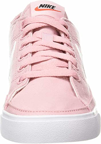 Nike Court Legacy Cnvs, Zapatos Mujer, Pink Glaze/White-Black-Team Or, 40 EU