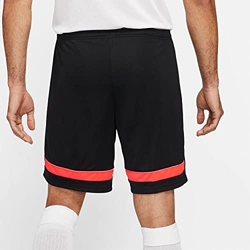 NIKE Dri-fit Academy Pantalones Cortos, Hombre, Negro/Bright Crimson/Bright Crimson, Large