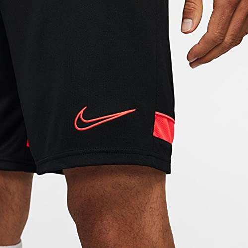 NIKE Dri-fit Academy Pantalones Cortos, Hombre, Negro/Bright Crimson/Bright Crimson, Large