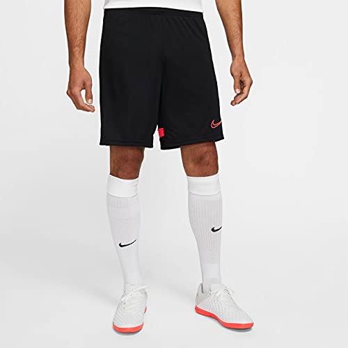 NIKE Dri-fit Academy Pantalones Cortos, Hombre, Negro/Bright Crimson/Bright Crimson, Large