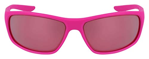 Nike EV1157-660 - Gafas de sol efecto espejo, con montura color fucsia rosa, lente tintada en gris y rosa claro, 58/13/118