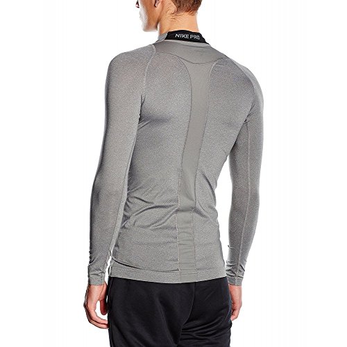 NIKE Langarmshirt Cool Comp MK Long Sleeve Top, Hombre, Gris/Negro, 2XL