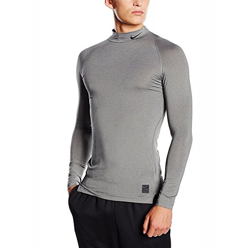 NIKE Langarmshirt Cool Comp MK Long Sleeve Top, Hombre, Gris/Negro, 2XL