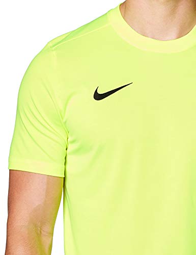 NIKE M Nk Dry Park VII JSY SS T-Shirt, Hombre, Volt/Black, M