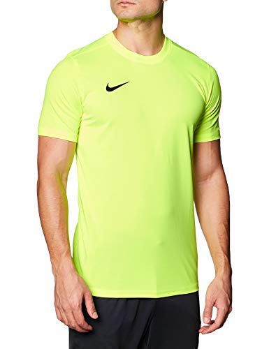 NIKE M Nk Dry Park VII JSY SS T-Shirt, Hombre, Volt/Black, M