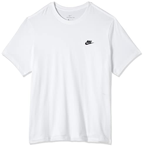 NIKE M NSW Club tee Camiseta de Manga Corta, Hombre, White/Black, XL