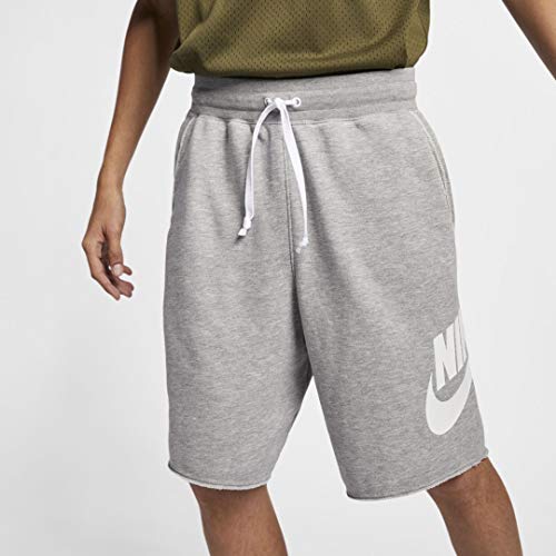 NIKE M NSW He Short Ft Alumni Pantalones Cortos de Deporte, Hombre, dk Grey Heather/dk Grey Heather/White/(White), S-T