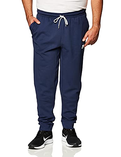 NIKE M NSW Modern JGGR FLC, Pantalones Hombre, Midnight Navy/Ice Silver/White, L