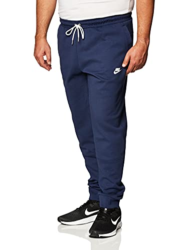 NIKE M NSW Modern JGGR FLC, Pantalones Hombre, Midnight Navy/Ice Silver/White, L