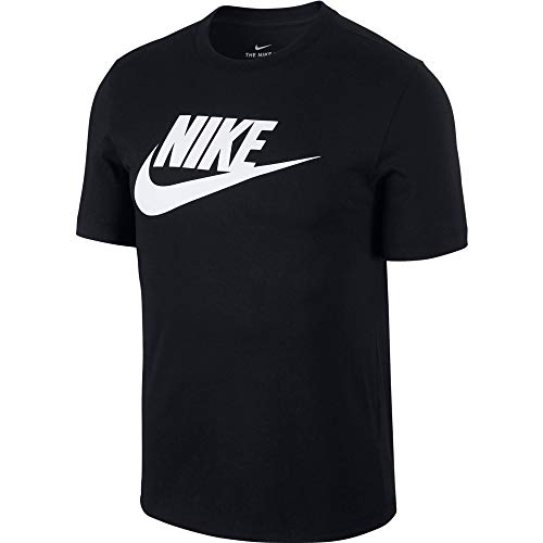 NIKE M NSW tee Icon Futura Camiseta de Manga Corta, Hombre, Black/White, L