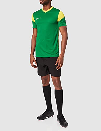 NIKE, Park Derby III, Jersey De Manga Corta, Pine Green/Tour Amarillo/Tour Amarillo/Blanco, S, Hombre