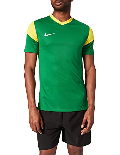 NIKE, Park Derby III, Jersey De Manga Corta, Pine Green/Tour Amarillo/Tour Amarillo/Blanco, S, Hombre